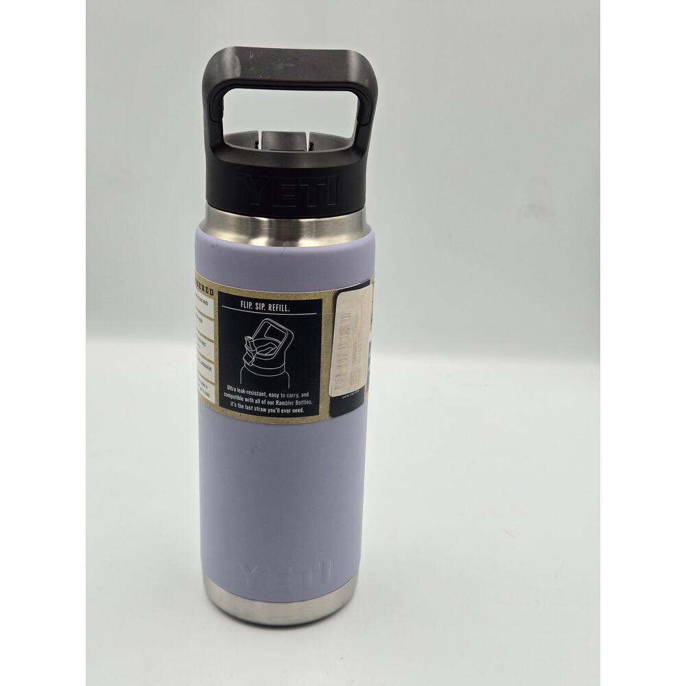 YETI Rambler 26oz Water Bottle w/ Straw Cap Lavender Purple Insulated NEW - Picture 2 of 4